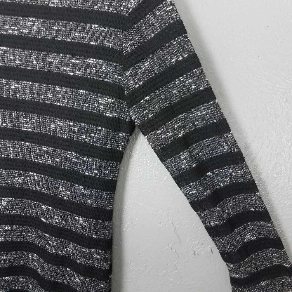 Sharagano Size 10 Black Gray Fully Lined Swester Knit Knee‎ Length Dress EUC